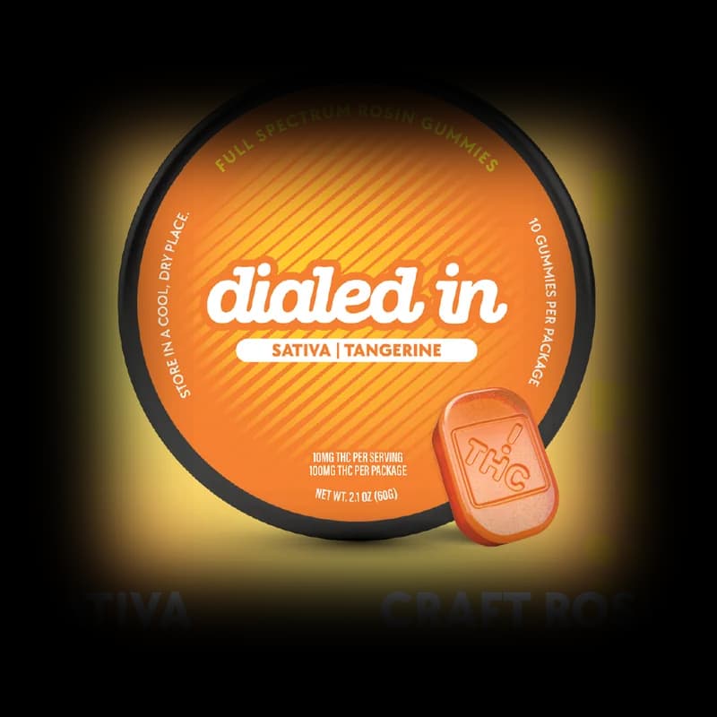 DIALED IN CLASSIC ROSIN GUMMIES 100MG TANGERINE (H)