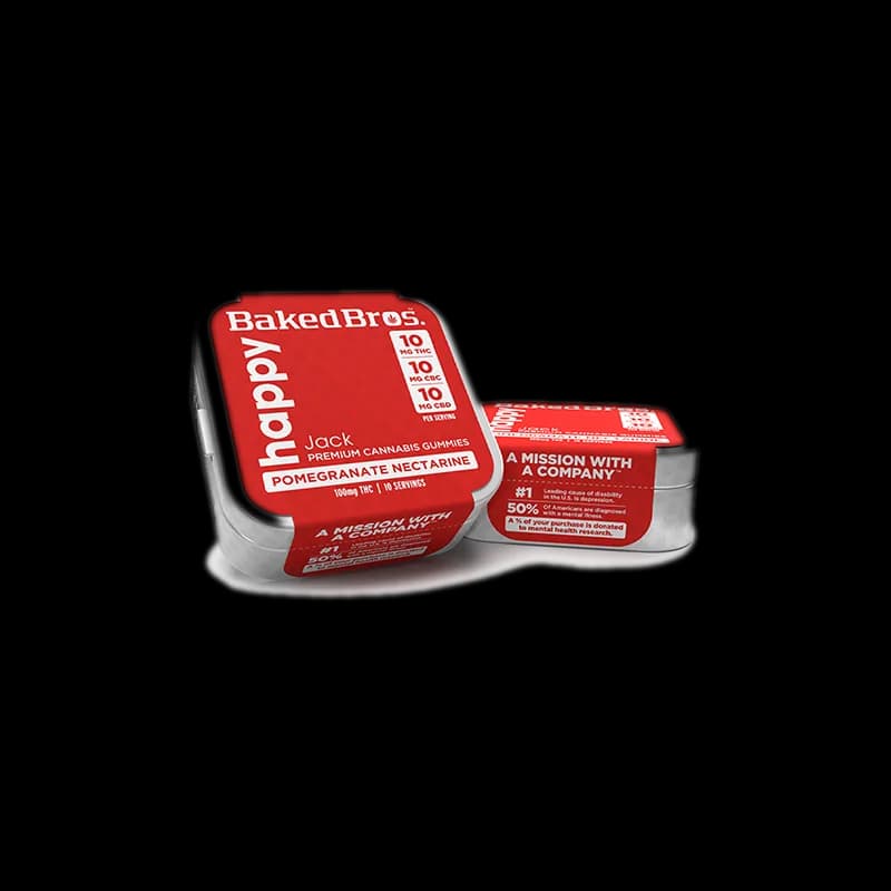Baked Bros Happy Gummy 100mg (S) Pomegranate Nectar