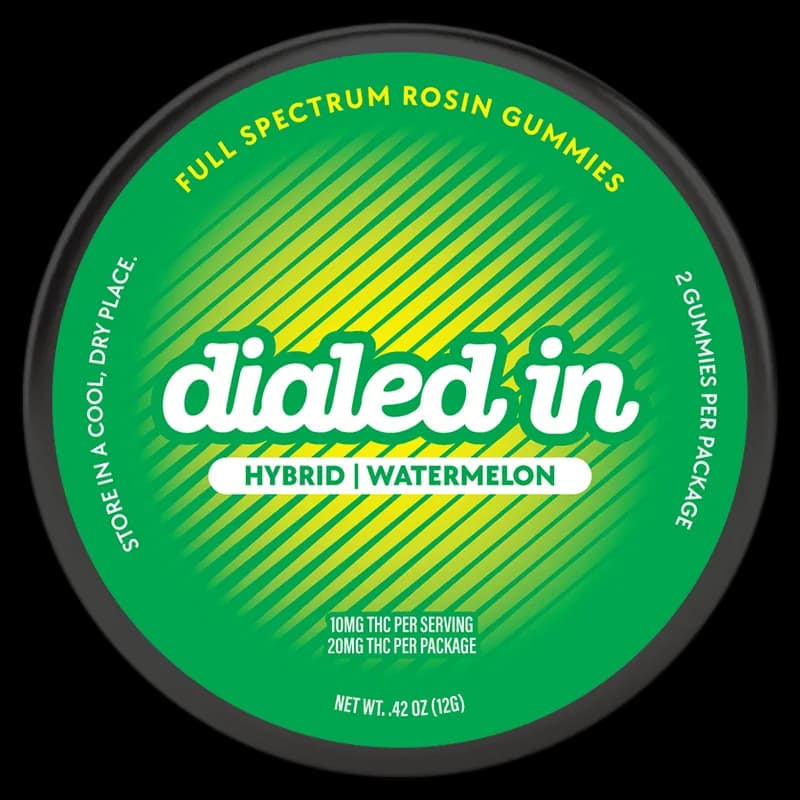DIALED IN CLASSIC ROSIN GUMMIES 100MG WATERMELON (H)